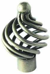 34mm Spiral Cage Antique Pewter Kitchen Cupboard Door Handle 34mm Spiral Cage Antique Pewter Kitchen Cupboard Door Handle